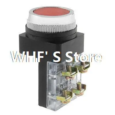 

AC 600V 6A Red Sign Momentary Push Button Pushbutton Switch 1 NO N/O 1 NC N/C