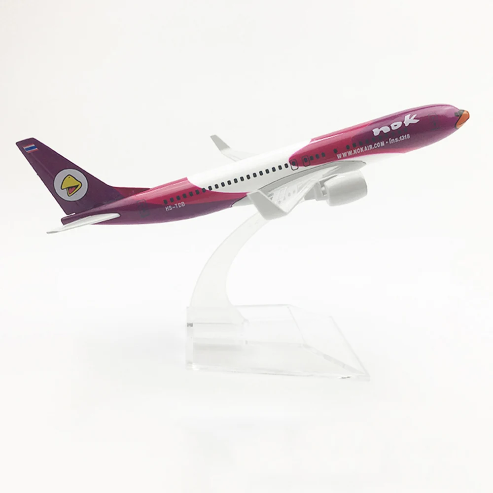 1/400 масштаб самолета Boeing 737 Таиланд Nok Air 16 см СПЛАВ самолет B737 детские игрушки Детский подарок для коллекции - Цвет: Фиолетовый