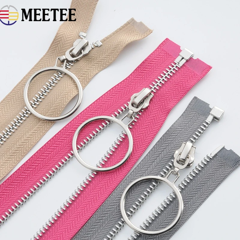 2 шт. Meetee 85 см 5 # металлическая молния с открытым концом кольцо для пуховой куртки