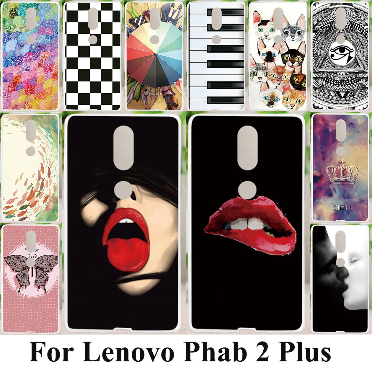 

TPU Silicone Phone Cases For Lenovo Phab 2 Plus Cover Phab2 Plus PB2-670M PB2-670Y PB2-670N Skin Bag Shell Shock-Proof Case
