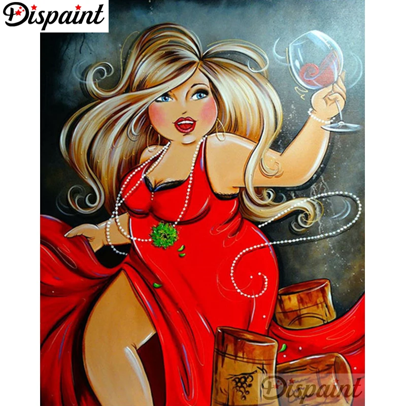 

Dispaint Full Square/Round Drill 5D DIY Diamond Painting "Cartoon beauty" 3D Embroidery Cross Stitch Home Decor Gift A06072