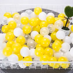 200 шт./лот Пластик шары Экологичные желтые шарики мягкие детские Плавание игрушка мяч яму пляжные волны океана пул игрушки для детей