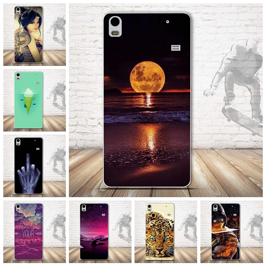 

Painted Colored Soft TPU Phone Skin Case Back Cover for Lenovo S8 Cases Silicon Cover For Lenovo S8 A7600 S 8 A 7600 Bag