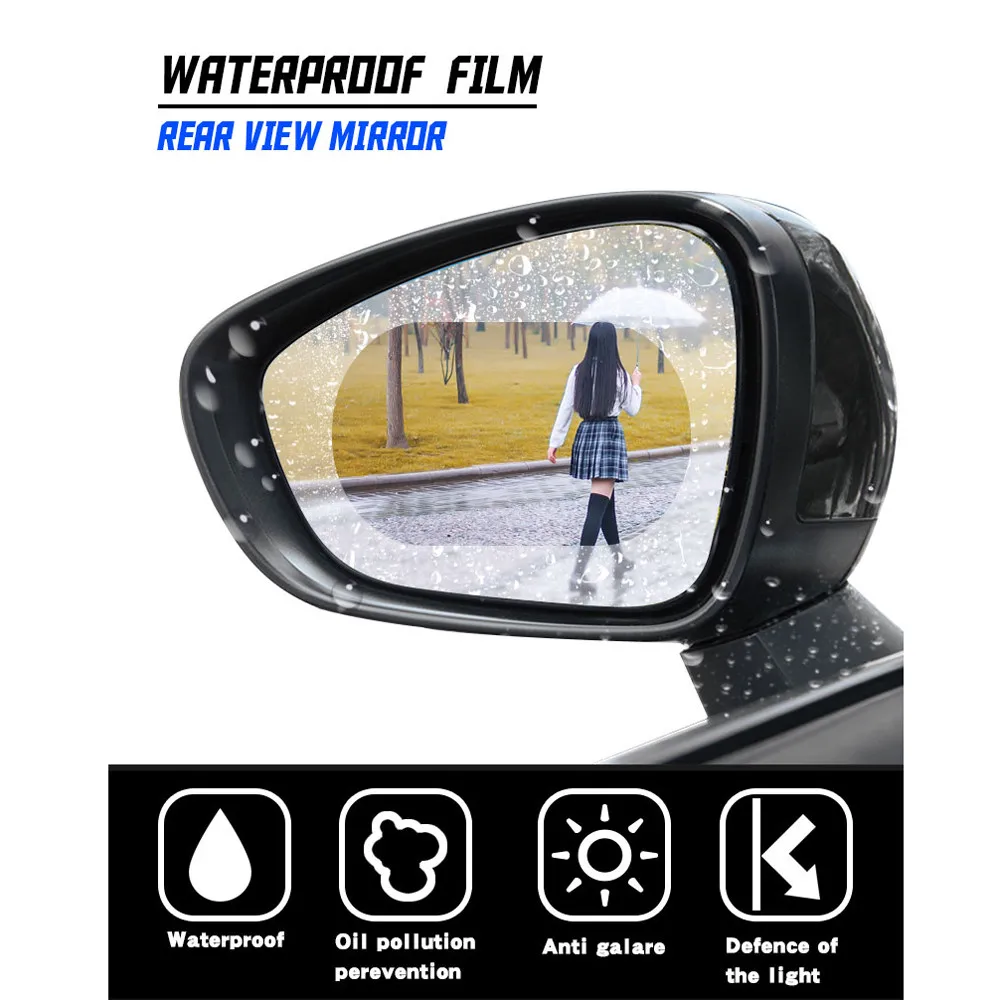 

car stickers and decals car styling 2PCS Rainproof Car Rearview Mirror Sticker Anti-fog Protective Film Rain Shield #p8