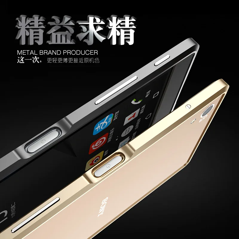 

Aviation Alumin Aluminum Bumper For SONY XZ Z5P Z5 Premium Case Prismatic Shape Shell Frame Z5 Premium Metal Cover