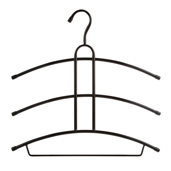 MeyJig многослойная вешалка для хранения одежды, вешалка для шкафа, органайзер для одежды, держатель для футболок, шкаф, экономия пространства, подвесные крючки - Цвет: B-Black