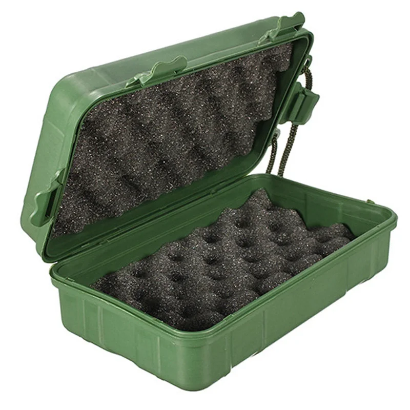 

Universal Waterproof Anti Fall Green Plastic Storage Box for Flashlight Light Torch Lamp Battery Charger Case Holder
