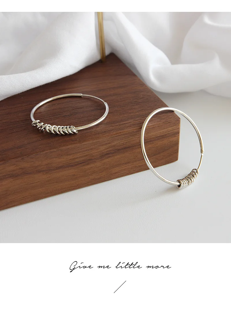 Стерлингового серебра 925 пробы маленькие круглые серьги-кольца для женщин, большие обручи серьги ювелирные изделия brincos pendientes mujer moda