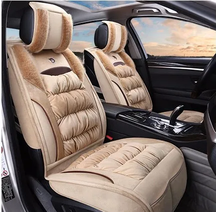 

High Quality General Car Seat Cover Imitation Fox Fur Warm Flocking Fabric Mats Plush Car Seat Cushion Winter Mats, Car Styling