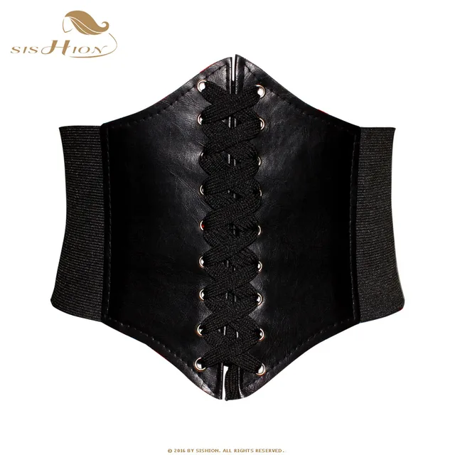 SISHION Black Red Pink Body Shapewear Women Gothic Clothing Underbust Waist Cincher Sexy Bridal Corsets and Bustiers VB0001 black