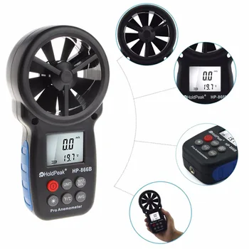 

Digital Anemometer Handheld Wind Speed Meter with LCD Backlight Max/Min D28