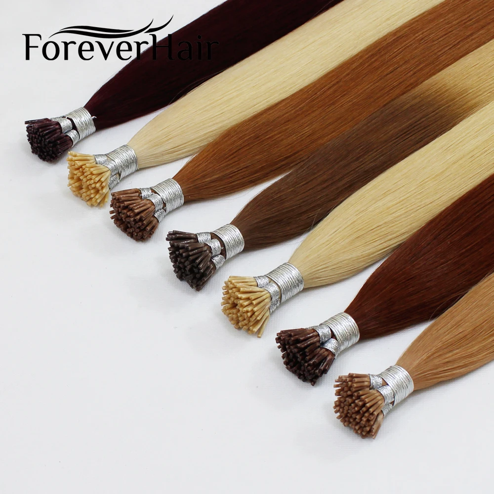 Накладные волосы FOREVER HAIR Remy предварительно скрепленные 0 8 г/локон 16 &quot18&quot 20 &quot