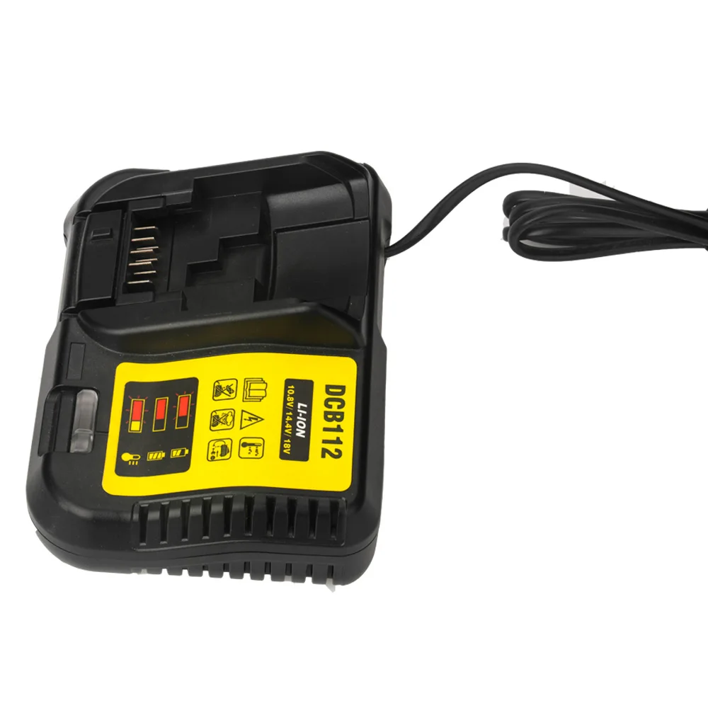 DCB112 Li-Ion Батарея Зарядное устройство для Dewalt 10,8 V 12V 14,4 V 18V DCB112 DCB200 DCB101 DCB140 DCB105 Batteria