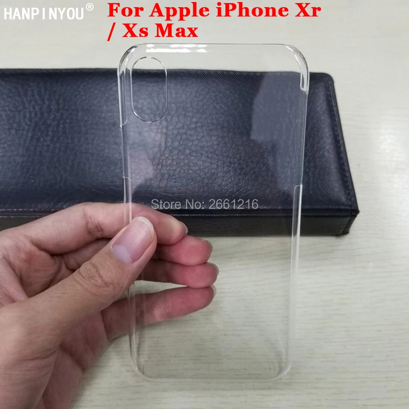 

For Apple iPhone Xr / Xs Max Hard PC Case Ultra Thin Clear Hard Plastic DIY Cover Protective Skin