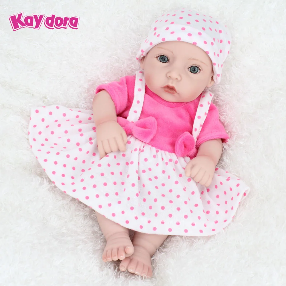 

10 inch 28cm Silicone Reborn Baby Dolls Alive Lifelike Mini Real Dolls Realistic Bebe Reborn Babies Kids Toys Birthday Xmas Gift