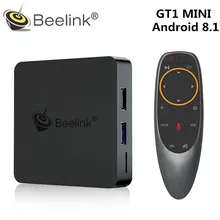 Мини ТВ-приставка Beelink GT1, Android 8,1, Amlogic S905X2, 4 K, 4 Гб DDR4, 32 ГБ, голосовое дистанционное управление, двухдиапазонный WiFi, 1000 Мбит/с, BT4.0, H.265, телеприставка