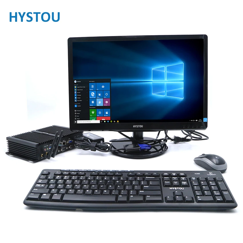 Hystou Fanless Desktop Mini Pc Host Small Cabinet Pc With Core I5