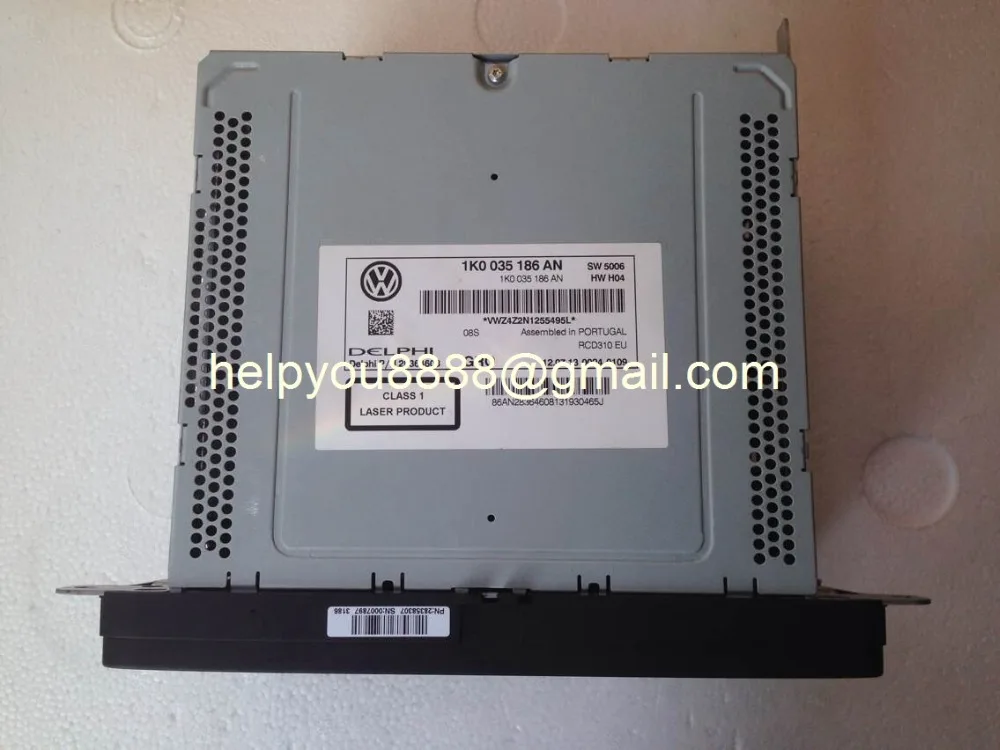 Дельф PN 28364608 один cd радио 1K0 035 186 с кодом для Volkswagen VW RCD310 автомобиль CD радио