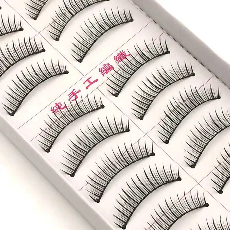 Цена 10 пар накладных ресниц Накладные ресницы Макияж Наращивание ресниц макияж Накладные ресницы Бесплатная доставка 07