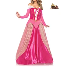 VASHEJIANG розовый удивительные взрослых костюм «Спящая красавица» Для женщин Aurora Косплэй Для женщин принцессы Авроры Belle костюм для Хэллоуина