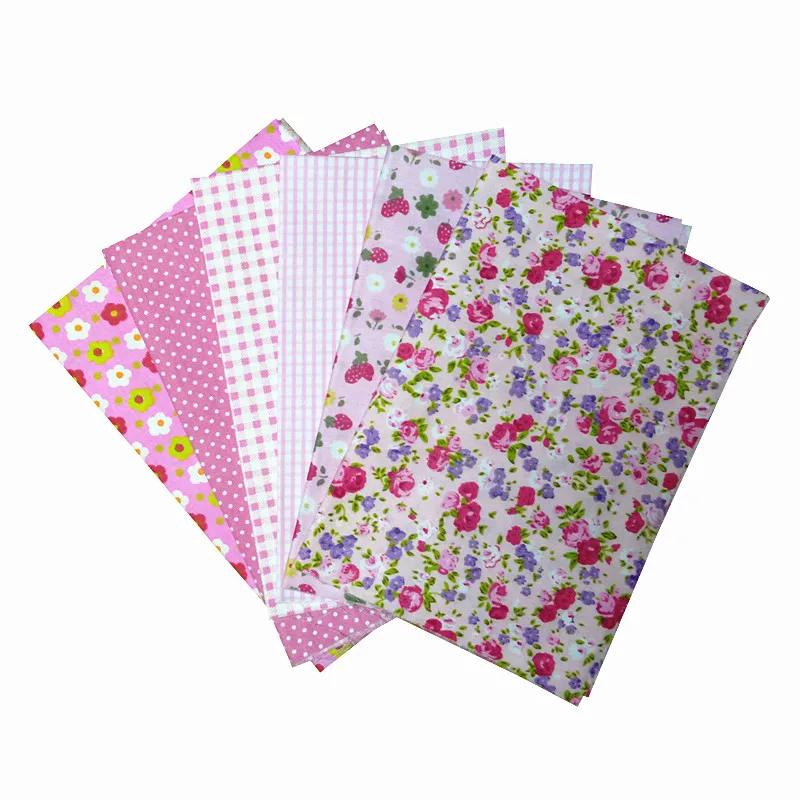 

Clearance ONLY 4Bags in Stock20x30cm Pink Print Cotton Quilted Fabrics Bundles Patchwork Fabric for Sewing Tissu Doll's Cloth