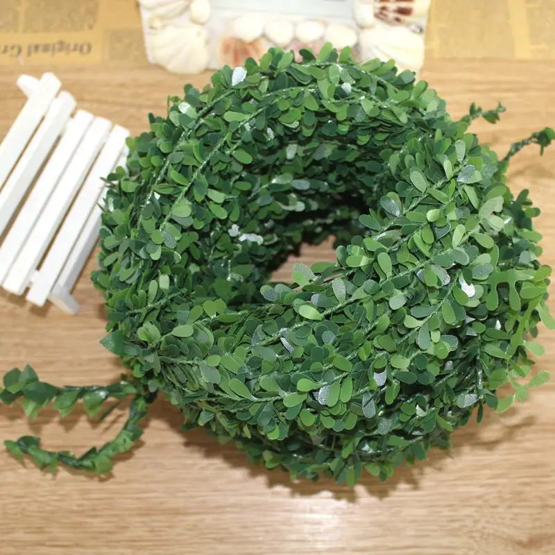 plastic leaf garland