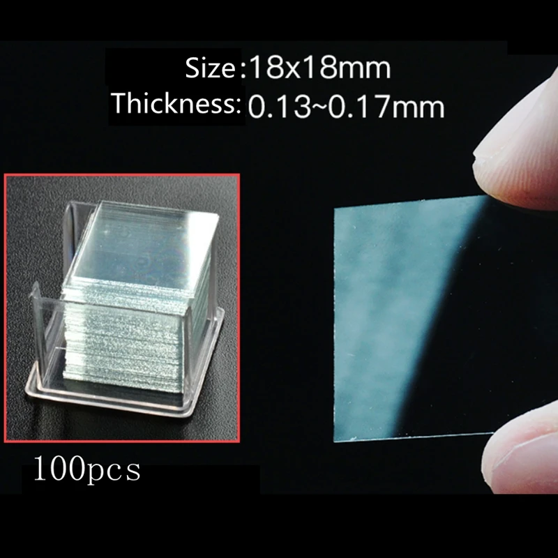 100 шт. стеклянная крышка для микроскопа 18 х18 мм|microscope slides|microscope cover slipcover slip |