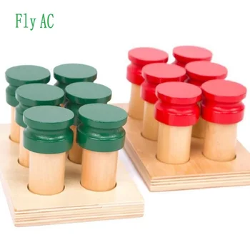

Montessori Educational Wooden Toys For Children Sensory education over 3 years old olfactory cylinder baby toys Education Toys