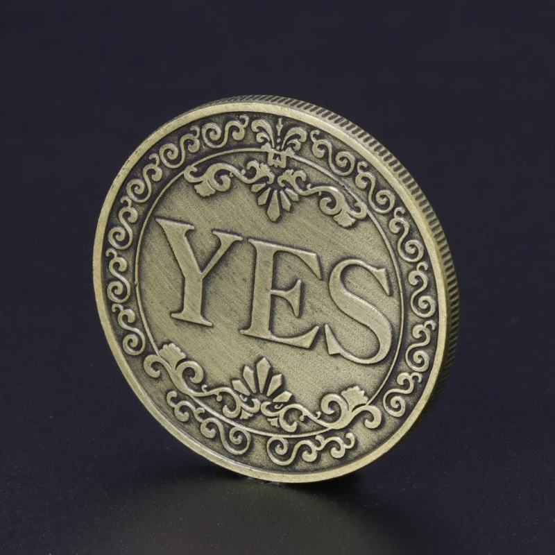 YES or NO Commemorative Coin Floral YES NO Letter Ornaments Collection Arts Gifts Souvenir YES or NO Commemorative Coin Floral YES NO Letter Ornaments Collection Arts Gifts Souvenir
