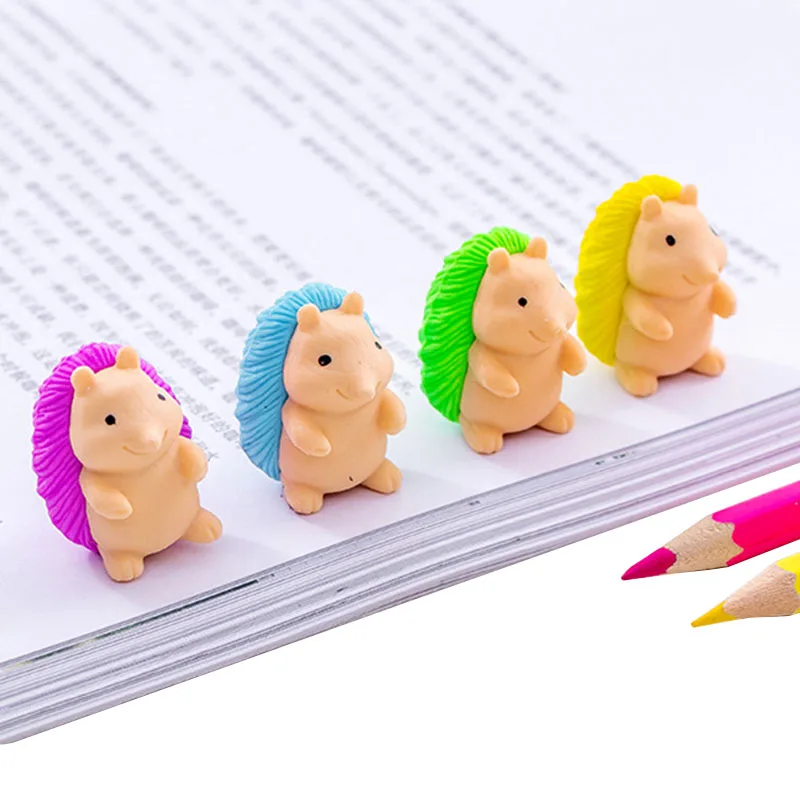 

1 Pcs/lot Cartoon Cute Hedgehog Rubber Eraser Art School Supplies Office Stationery Novelty Pencil Correction Supplies