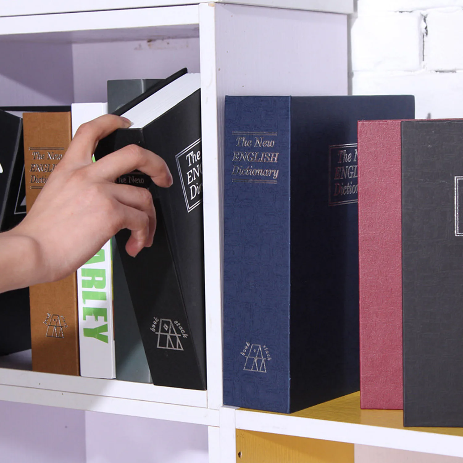 Caixa de Armazenamento Caixa para Pessoal Cartões de Crédito Dicionário Portátil Estilo Livro Seguro Código Bloqueio Case Dinheiro Jóias Tamanho m 10 Dicionário portátil estilo livro caixa de armazenamento