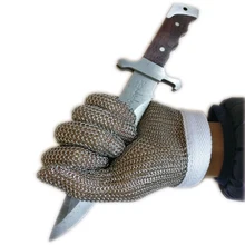 Stainless Steel Wire Safety Gloves 1 Pcs Cut Resistant Metal Mesh Butcher Anti-cutting Proof Protect Breathable Work Gloves .