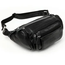 TIDING Утилита Сумка держатель денег плечо черная кожаная поясная мужская повседневная сумка 3046