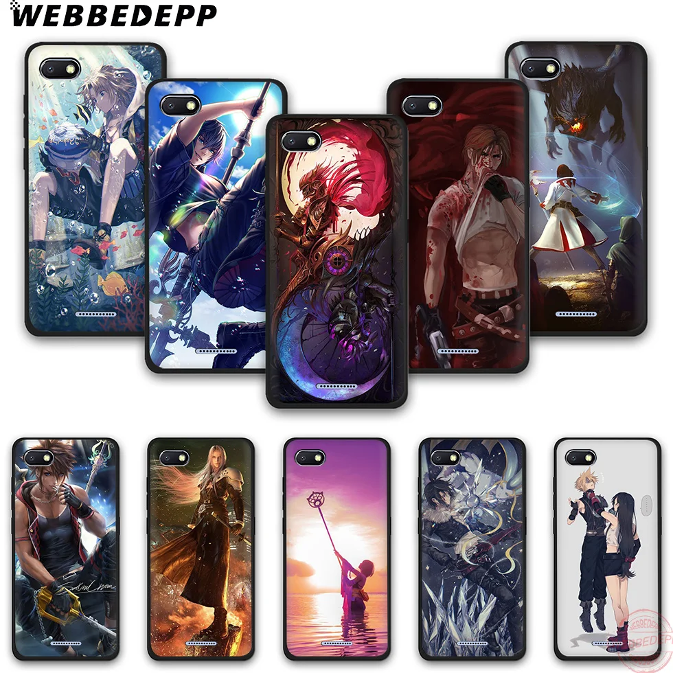 WEBBEDEPP Final fantasy TPU чехол для телефона чехол-накладка Redmi Note 6Pro 7Pro 4A 4X 5 5A 6A 8A 7 S2 note 8 |