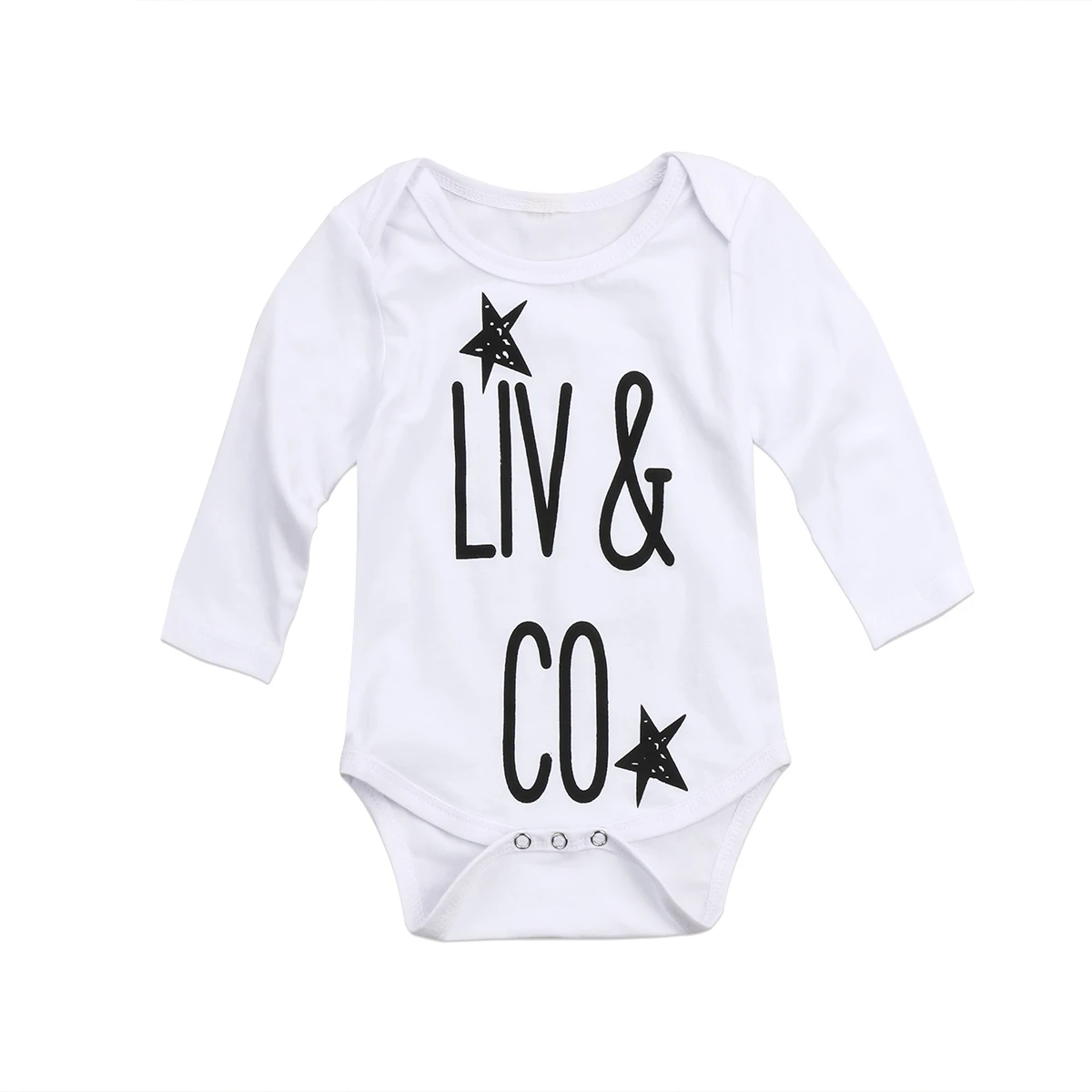Pudcoco Newborn Infant White Boys Girls Cotton Jumpsuit Bodysuit