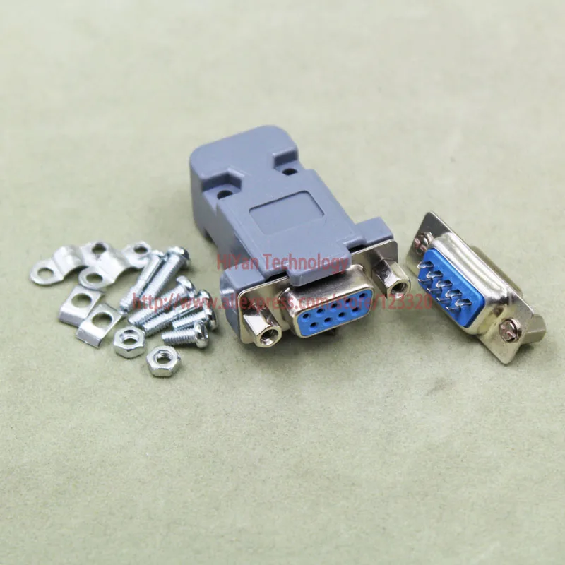 (10pcs/lot) RS232 Parallel Serial Port DB9 9 Pin D Sub Female Front
