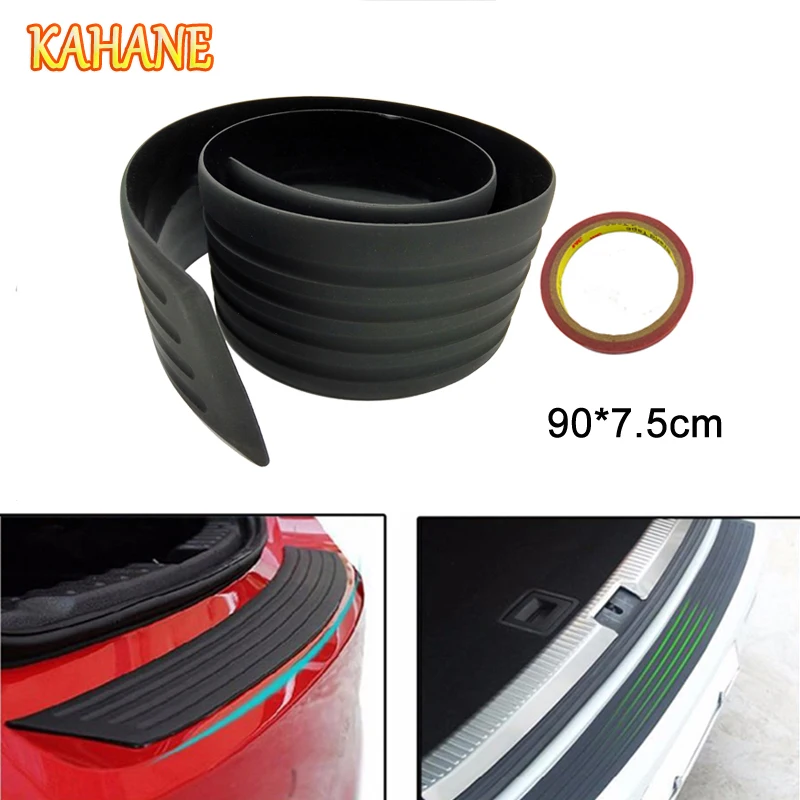 

KAHANE 90cm Car SUV Rear Bumper Protector Rubber Trunk Sill Plate Scratch Guard Pad FOR Peugeot 3008 307 2008 407 206 Renault