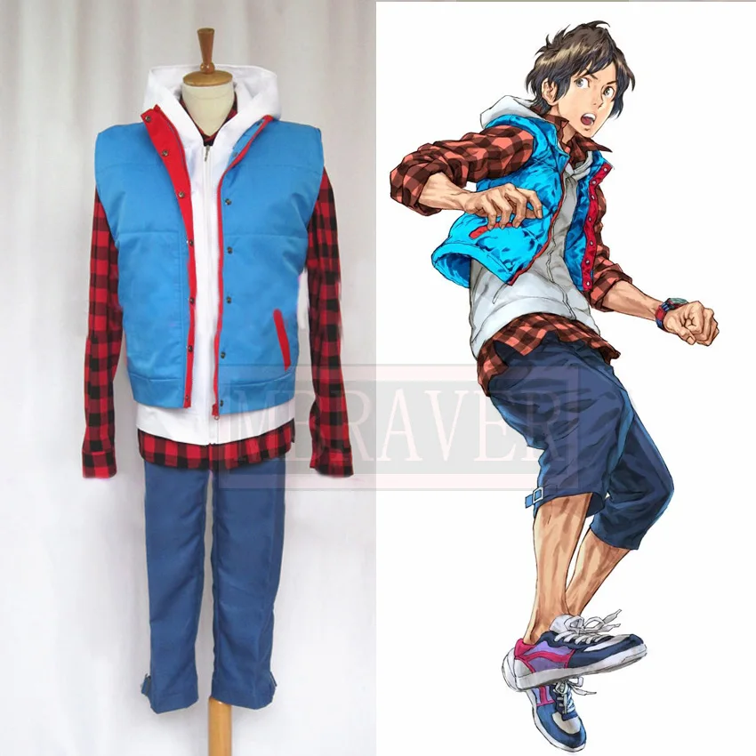 Kyokugen Dasshutsu Zero Escape чрезвычайно побег Косплэй костюм коричневый зеленый Боевые