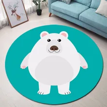 Детский круглый коврик с рисунком полярного медведя и ковры для дома, гостиной, пены памяти, спальни, прихожей, пол в туалете, двери, коврики для ванной