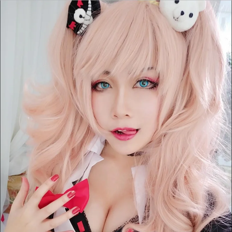 Длинный кудрявый парик для косплея Danganronpa термостойкий синтетический зажим