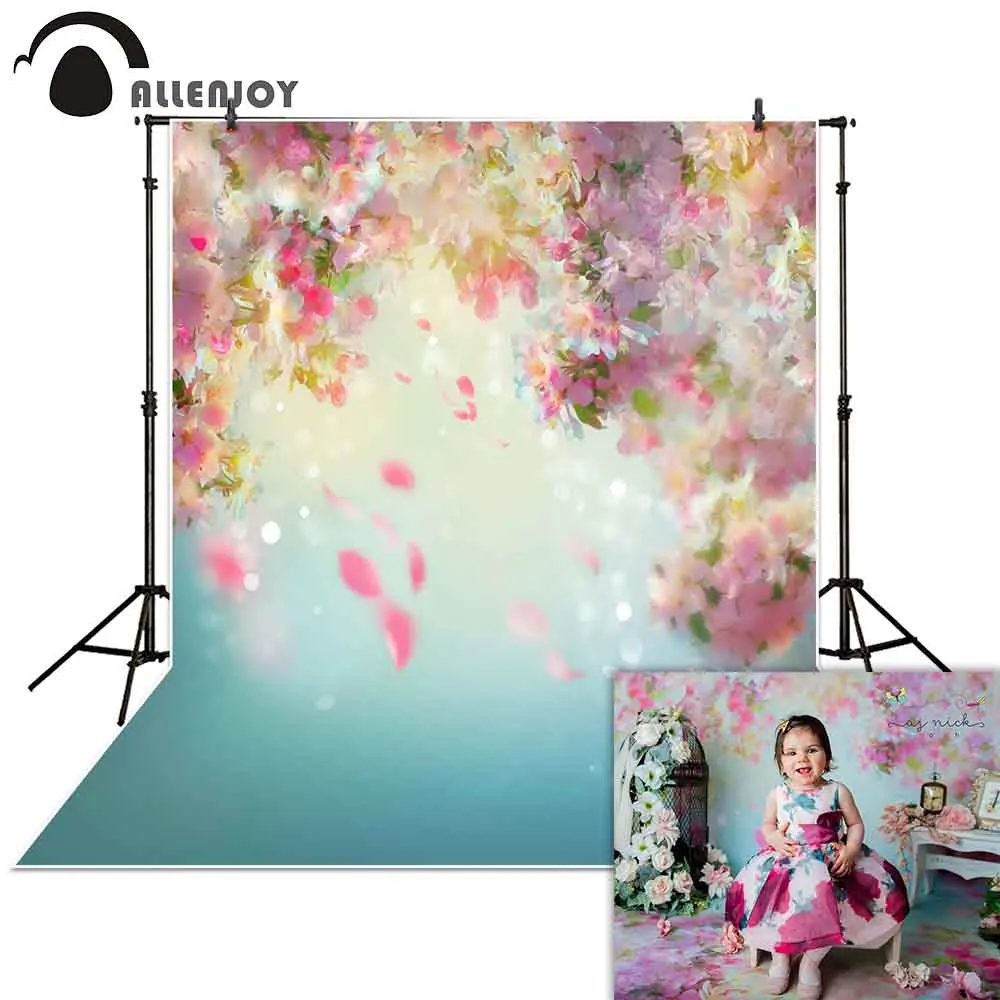 

Allenjoy Photography Backdrop hazy bokeh pink flower blur background props lovely newborn baby photocall photobooth Photo studio
