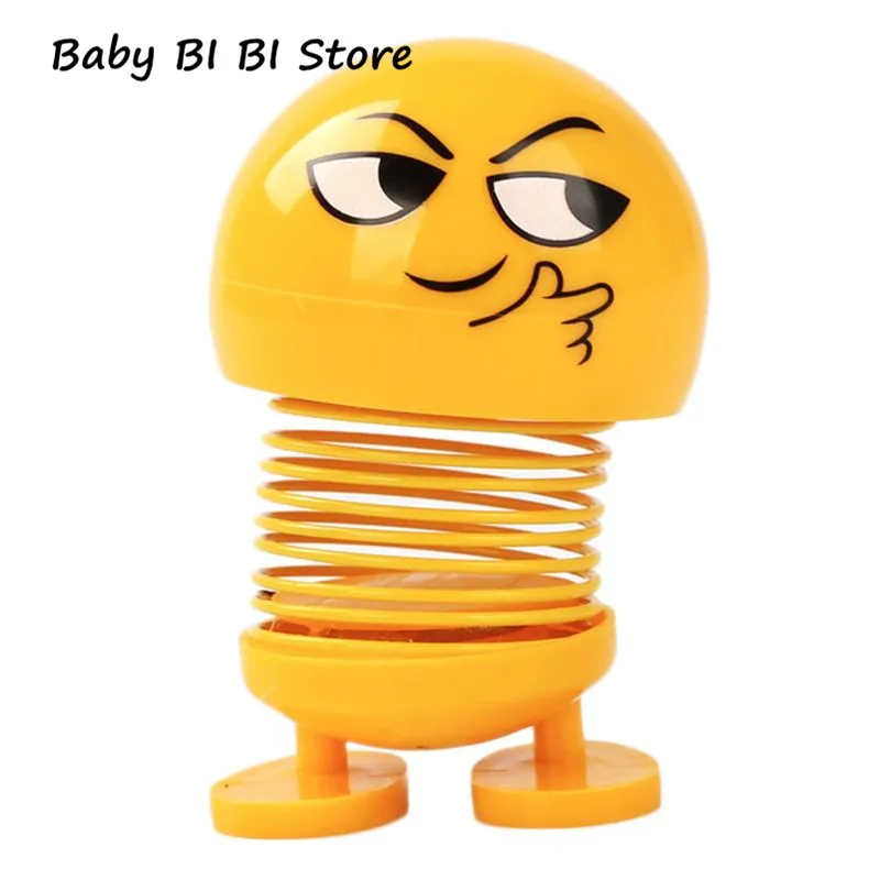 

Car Spring Doll Shaking Head Dolls Ornaments Car Swing Expression Pack Children Toys