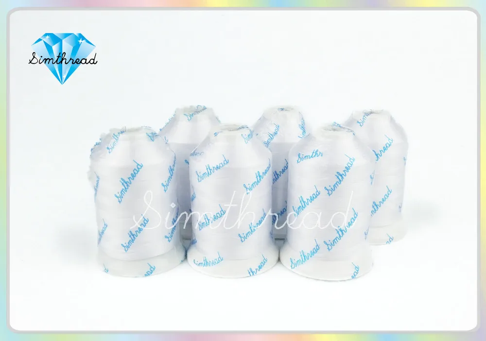 

Simthread 75D/2 Polyester Embroidery Prewound Bobbins Thread - 6 Spools, 1500M Each, with 2pcs Type A Bobbins Thread