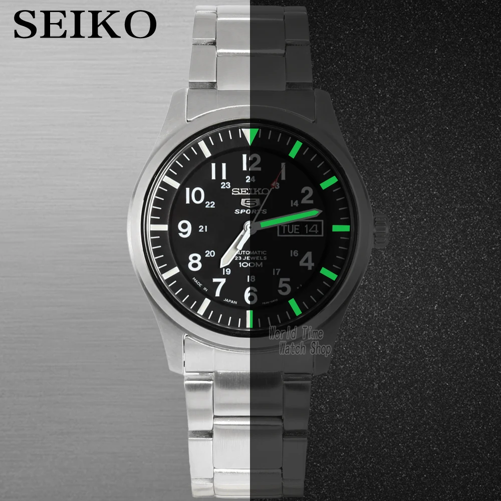 Seiko часы мужские 5 автоматические часы люксовый бренд водонепроницаемые спортивные наручные часы Дата мужские часы для дайвинга relogio masculin SNZG