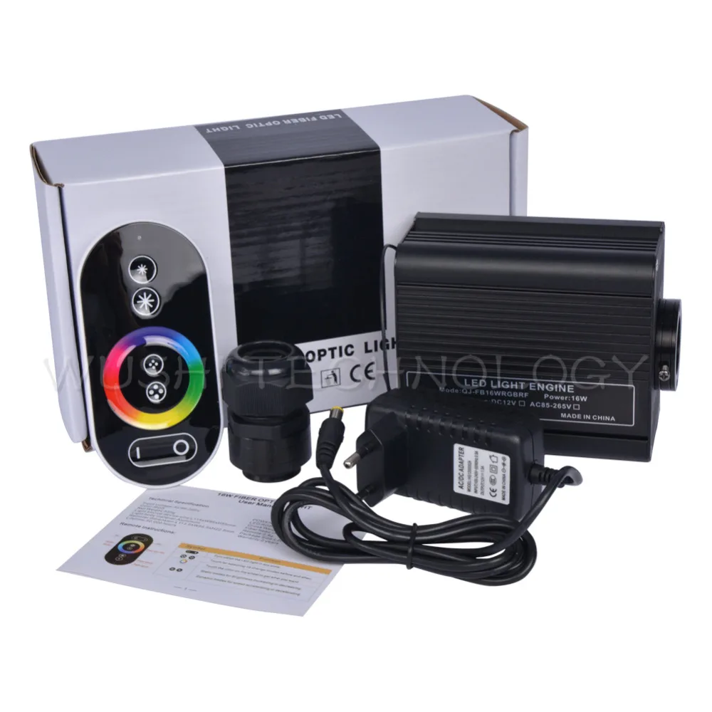 Mokungit 16W RGB LED Fiber Optic Engine Driver+RF touch