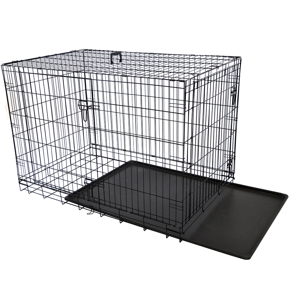 midwest life stages double door folding metal dog crate