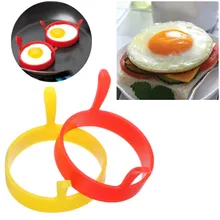 1 шт Силиконовые Круглые Кольца для яиц Блинные формы кольцо W ручки антипригарная Жарка(случайный цвет