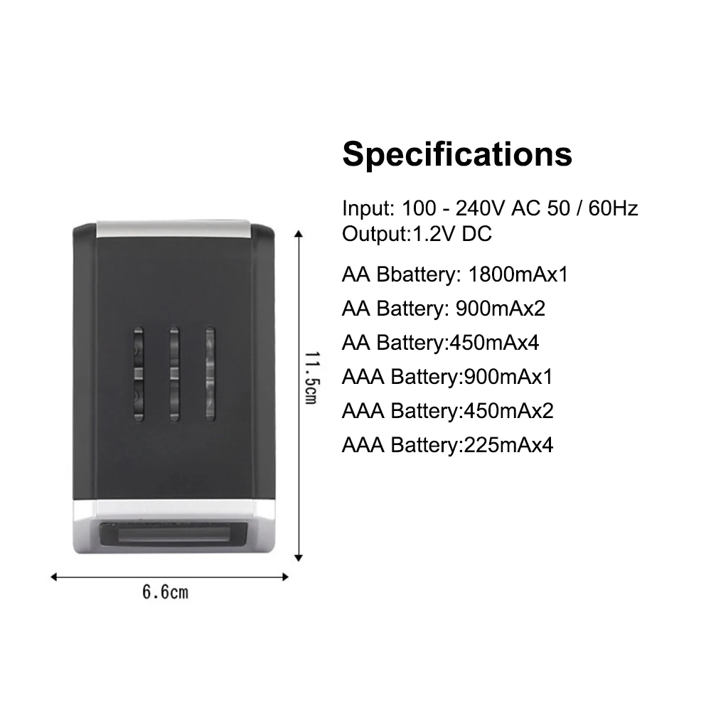 PUJIMAX lcd-002 ЖК-дисплей с 4 слотами умное интеллектуальное зарядное устройство для аккумуляторов AA/AAA NiCd NiMh