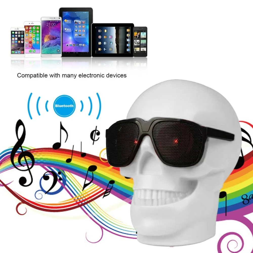Хэллоуин Игрушка со звуком беспроводной череп Bluetooth динамик бас мультфильм подарок мини череп головы форма Портативная колонка мобильный