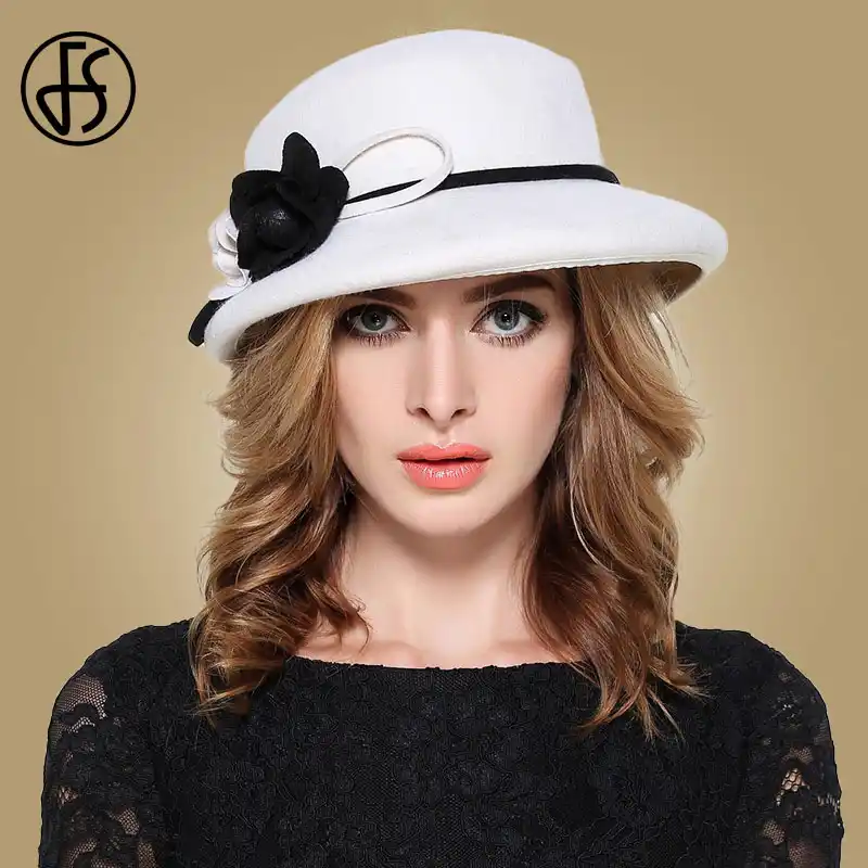 ladies white fedora hats